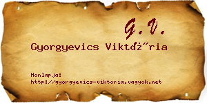 Gyorgyevics Viktória névjegykártya
